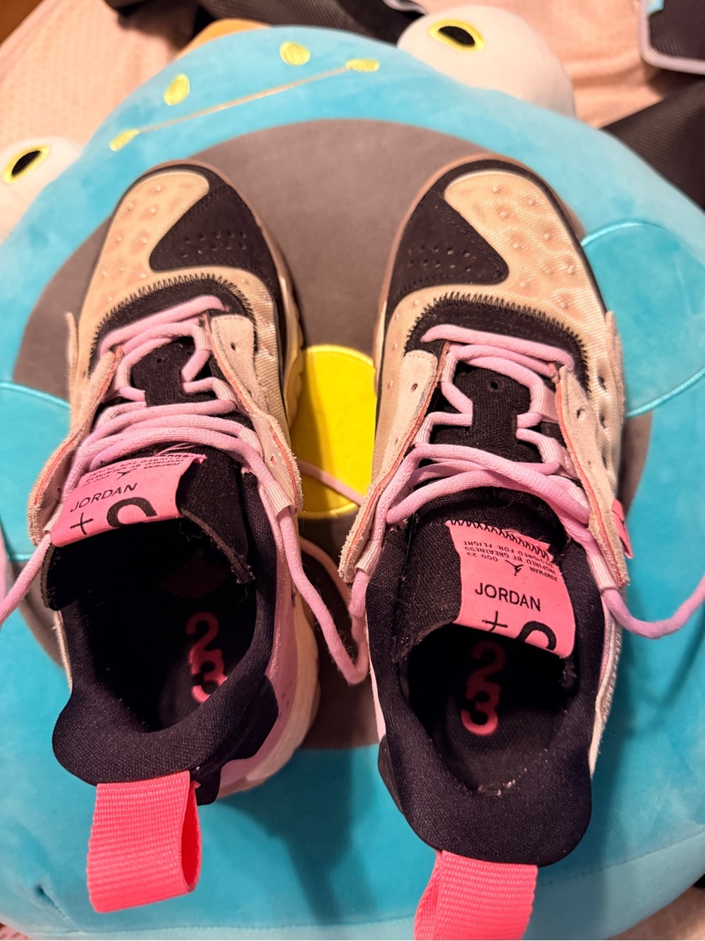Jordan Women's Pink, Black & Tan Sneakers